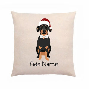 Personalized Dachshund Linen Pillowcase-Home Decor-Dachshund, Dog Dad Gifts, Dog Mom Gifts, Home Decor, Personalized, Pillows-Linen Pillow Case-Cotton-Linen-12"x12"-2