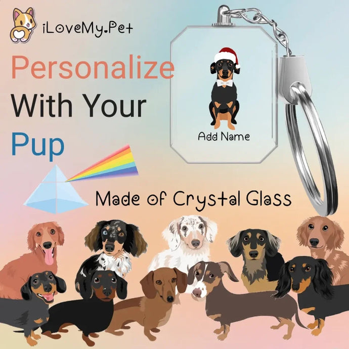 Dachshund crystal-keychain-multi