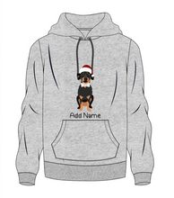 Load image into Gallery viewer, Personalized Dachshund Love Men&#39;s Warm Hoodie Sweatshirt-Apparel-Apparel, Dachshund, Dog Dad Gifts, Hoodie, Personalized, Sweatshirt-Men&#39;s Warm Hoodie Sweatshirt-Gray-S-10