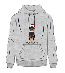 Personalized Dachshund Love Men's Warm Hoodie Sweatshirt-Apparel-Apparel, Dachshund, Dog Dad Gifts, Hoodie, Personalized, Sweatshirt-Men's Warm Hoodie Sweatshirt-Gray-S-10