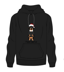 Personalized Dachshund Love Men's Warm Hoodie Sweatshirt-Apparel-Apparel, Dachshund, Dog Dad Gifts, Hoodie, Personalized, Sweatshirt-Men's Warm Hoodie Sweatshirt-Black-S-9