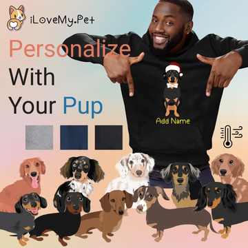 Personalized Dachshund Love Mens Warm Hoodie Sweatshirt 360x