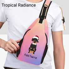 Load image into Gallery viewer, Personalized Dachshund Love Unisex Sling Bag Backpack-Accessories-Dachshund-Unisex Sling Bag Backpack-Tropical Radiance-One Size-18