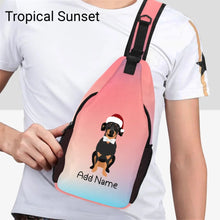 Load image into Gallery viewer, Personalized Dachshund Love Unisex Sling Bag Backpack-Accessories-Dachshund-Unisex Sling Bag Backpack-Tropical Sunset-One Size-19