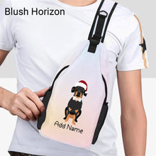 Load image into Gallery viewer, Personalized Dachshund Love Unisex Sling Bag Backpack-Accessories-Dachshund-Unisex Sling Bag Backpack-Blush Horizon-One Size-20