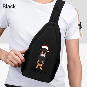 Personalized Dachshund Love Unisex Sling Bag Backpack-Accessories-Dachshund-Unisex Sling Bag Backpack-Black-One Size-2