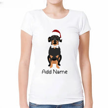 Load image into Gallery viewer, Personalized Dachshund Mom T Shirt for Women-Customizer-Apparel, Dachshund, Dog Mom Gifts, Personalized, Shirt, T Shirt-Modal T-Shirts-White-Small-2