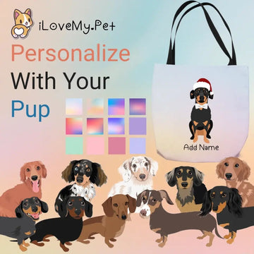 Personalized Dachshund Small Tote Bag 360x