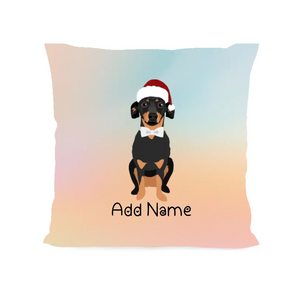 Personalized Dachshund Soft Plush Pillowcase-Home Decor-Christmas, Dachshund, Dog Dad Gifts, Dog Mom Gifts, Home Decor, Personalized, Pillows-Soft Plush Pillowcase-As Selected-12"x12"-2