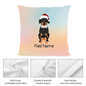 Personalized Dachshund Soft Plush Pillowcase-Home Decor-Christmas, Dachshund, Dog Dad Gifts, Dog Mom Gifts, Home Decor, Personalized, Pillows-3