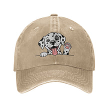 Load image into Gallery viewer, Personalized Dalmatian Baseball Cap - Waving Dalmatian Design - Match Your Dog's Coat Color-Hats &amp; Caps-Accessories,Baseball Caps,Dalmatian,Dog Dad Gifts,Dog Mom Gifts-Natural-One Size-4
