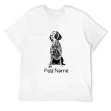 Load image into Gallery viewer, Personalized Dalmatian Dad Cotton T Shirt-Apparel-Apparel, Dalmatian, Dog Dad Gifts, Personalized, Shirt, T Shirt-Men&#39;s Cotton T Shirt-White-Medium-10