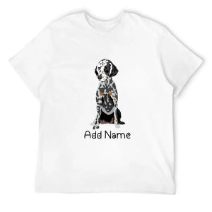 Personalized Dalmatian Dad Cotton T Shirt-Apparel-Apparel, Dalmatian, Dog Dad Gifts, Personalized, Shirt, T Shirt-Men's Cotton T Shirt-White-Medium-10