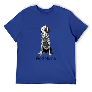 Personalized Dalmatian Dad Cotton T Shirt-Apparel-Apparel, Dalmatian, Dog Dad Gifts, Personalized, Shirt, T Shirt-Men's Cotton T Shirt-Blue-Medium-11