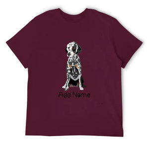 Personalized Dalmatian Dad Cotton T Shirt-Apparel-Apparel, Dalmatian, Dog Dad Gifts, Personalized, Shirt, T Shirt-Men's Cotton T Shirt-Maroon-Medium-15