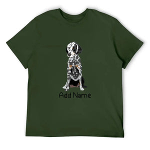 Personalized Dalmatian Dad Cotton T Shirt-Apparel-Apparel, Dalmatian, Dog Dad Gifts, Personalized, Shirt, T Shirt-Men's Cotton T Shirt-Army Green-Medium-17