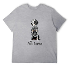 Load image into Gallery viewer, Personalized Dalmatian Dad Cotton T Shirt-Apparel-Apparel, Dalmatian, Dog Dad Gifts, Personalized, Shirt, T Shirt-Men&#39;s Cotton T Shirt-Gray-Medium-19