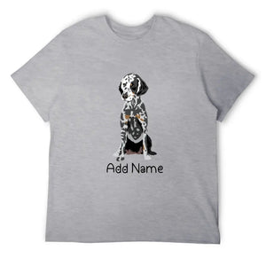 Personalized Dalmatian Dad Cotton T Shirt-Apparel-Apparel, Dalmatian, Dog Dad Gifts, Personalized, Shirt, T Shirt-Men's Cotton T Shirt-Gray-Medium-19