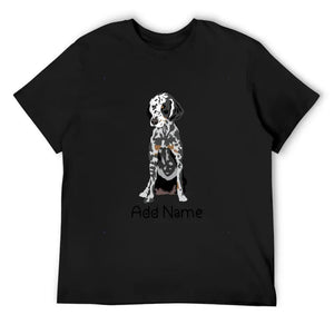 Personalized Dalmatian Dad Cotton T Shirt-Apparel-Apparel, Dalmatian, Dog Dad Gifts, Personalized, Shirt, T Shirt-Men's Cotton T Shirt-Black-Medium-9