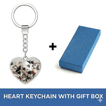Load image into Gallery viewer, Personalized Dalmatian Keychain – Heart Shaped – Double-Sided Glass-Key Chain-Accessories,Keychain,Upload Photo-3