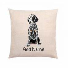 Load image into Gallery viewer, Personalized Dalmatian Linen Pillowcase-Home Decor-Dalmatian, Dog Dad Gifts, Dog Mom Gifts, Home Decor, Personalized, Pillows-Linen Pillow Case-Cotton-Linen-12&quot;x12&quot;-2