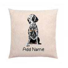 Load image into Gallery viewer, Personalized Dalmatian Linen Pillowcase-Linen Pillow Case-Cotton-Linen-16"x16"