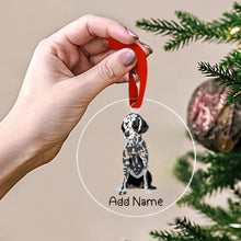 Load image into Gallery viewer, Personalized Dalmatian Love Christmas Tree Ornaments-Christmas Ornament-Christmas, Dalmatian, Personalized-Christmas Tree Ornaments-Transparent-3.5&quot; or 8.9 cm-2