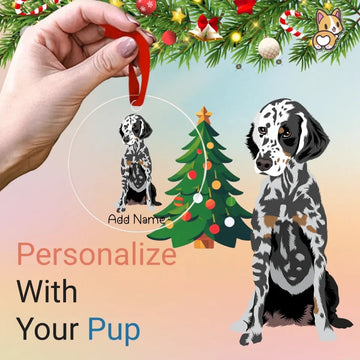 Personalized Dalmatian Love Christmas Tree Ornaments 360x