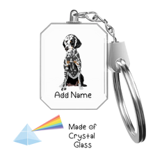 Load image into Gallery viewer, Personalized Dalmatian Love Crystal Glass Keychain-Accessories-Dalmatian-Crystal Keychain-Glass Crystal-One Size-2