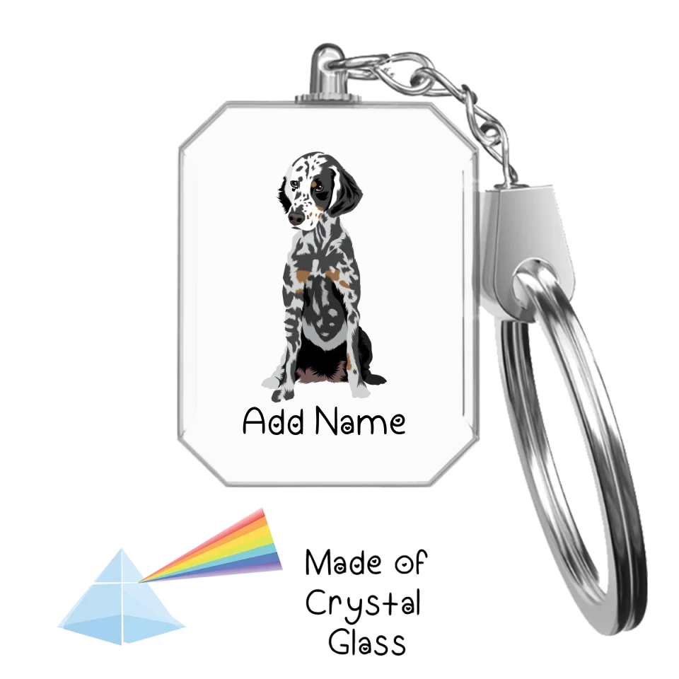 Personalized Dalmatian Love Crystal Glass Keychain-Accessories-Dalmatian-Crystal Keychain-Glass Crystal-One Size-2