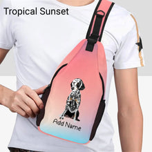 Load image into Gallery viewer, Personalized Dalmatian Love Unisex Sling Bag Backpack-Accessories-Dalmatian-Unisex Sling Bag Backpack-Tropical Sunset-One Size-19