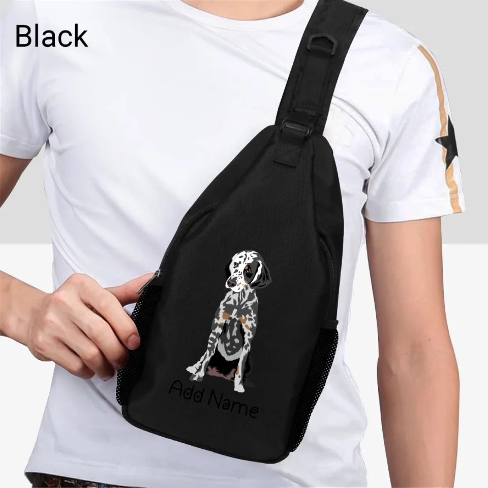 Personalized Dalmatian Love Unisex Sling Bag Backpack-Accessories-Dalmatian-Unisex Sling Bag Backpack-Black-One Size-2