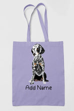 Load image into Gallery viewer, Personalized Dalmatian Love Zippered Tote Bag-Accessories-Accessories, Bags, Dalmatian, Dog Mom Gifts, Personalized-Zippered Tote Bag-Pastel Purple-Classic-2