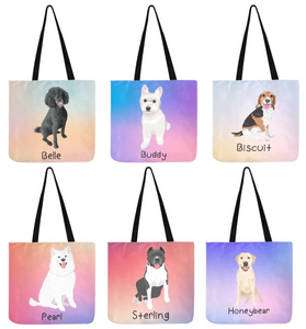 Personalized Dalmatian Small Tote Bag-Accessories-Accessories, Bags, Dalmatian, Dog Mom Gifts, Personalized-Small Tote Bag-Your Design-One Size-3