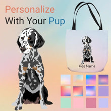 Load image into Gallery viewer, Personalized Dalmatian Small Tote Bag-Accessories-Accessories, Bags, Dalmatian, Dog Mom Gifts, Personalized-Small Tote Bag-Your Design-One Size-1