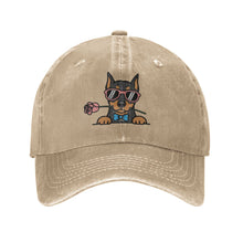 Load image into Gallery viewer, Personalized Doberman Baseball Cap - Romeo Doberman Design - Match Your Dog's Coat Color-Hats &amp; Caps-Accessories,Baseball Caps,Dog Mom Gifts-1