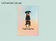 Load image into Gallery viewer, Personalized Doberman Canvas Print Poster-Art-Doberman-Canvas Poster-Light Canvas - Unframed-8x10-2