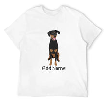 Load image into Gallery viewer, Personalized Doberman Dad Cotton T Shirt-Apparel-Apparel, Doberman, Dog Dad Gifts, Personalized, Shirt, T Shirt-Men&#39;s Cotton T Shirt-White-Medium-10