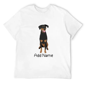 Personalized Doberman Dad Cotton T Shirt-Apparel-Apparel, Doberman, Dog Dad Gifts, Personalized, Shirt, T Shirt-Men's Cotton T Shirt-White-Medium-10