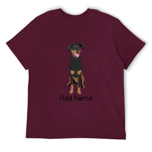 Personalized Doberman Dad Cotton T Shirt-Apparel-Apparel, Doberman, Dog Dad Gifts, Personalized, Shirt, T Shirt-Men's Cotton T Shirt-Maroon-Medium-15