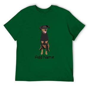 Personalized Doberman Dad Cotton T Shirt-Apparel-Apparel, Doberman, Dog Dad Gifts, Personalized, Shirt, T Shirt-Men's Cotton T Shirt-Green-Medium-16