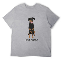 Load image into Gallery viewer, Personalized Doberman Dad Cotton T Shirt-Apparel-Apparel, Doberman, Dog Dad Gifts, Personalized, Shirt, T Shirt-Men&#39;s Cotton T Shirt-Gray-Medium-19