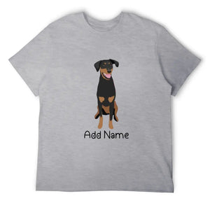 Personalized Doberman Dad Cotton T Shirt-Apparel-Apparel, Doberman, Dog Dad Gifts, Personalized, Shirt, T Shirt-Men's Cotton T Shirt-Gray-Medium-19