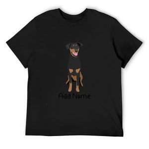 Personalized Doberman Dad Cotton T Shirt-Apparel-Apparel, Doberman, Dog Dad Gifts, Personalized, Shirt, T Shirt-Men's Cotton T Shirt-Black-Medium-9