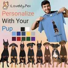 Load image into Gallery viewer, Personalized Doberman Dad Cotton T Shirt-Apparel-Apparel, Doberman, Dog Dad Gifts, Personalized, Shirt, T Shirt-1