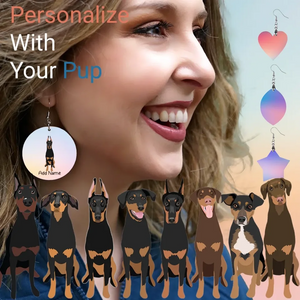 Doberman earrings-womens-multi