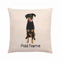 Load image into Gallery viewer, Personalized Doberman Linen Pillowcase-Home Decor-Doberman, Dog Dad Gifts, Dog Mom Gifts, Home Decor, Personalized, Pillows-Linen Pillow Case-Cotton-Linen-12&quot;x12&quot;-2