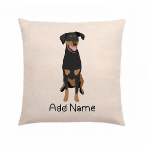 Personalized Doberman Linen Pillowcase-Home Decor-Doberman, Dog Dad Gifts, Dog Mom Gifts, Home Decor, Pillows-2