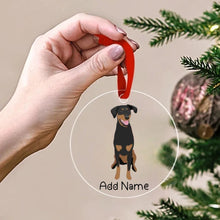 Load image into Gallery viewer, Personalized Doberman Love Christmas Tree Ornaments-Christmas Ornament-Christmas, Doberman, Personalized-Christmas Tree Ornaments-Transparent-3.5&quot; or 8.9 cm-2