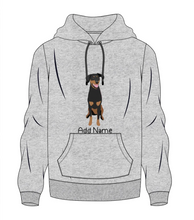 Load image into Gallery viewer, Personalized Doberman Love Men&#39;s Warm Hoodie Sweatshirt-Apparel-Apparel, Doberman, Dog Dad Gifts, Hoodie, Personalized, Sweatshirt-Men&#39;s Warm Hoodie Sweatshirt-Gray-S-10